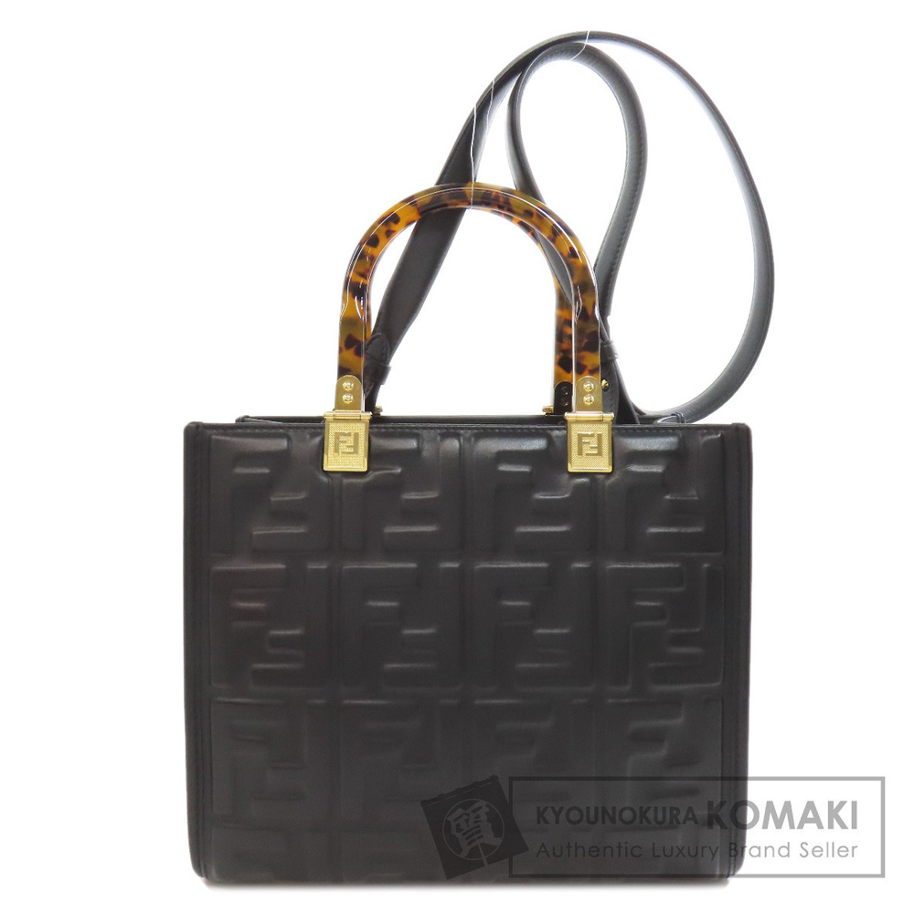 Fendi Sunshine Calfskin Handbag Black